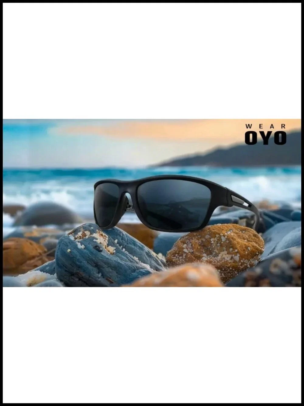 Polarized Sports Sunglasses UV400 Protection Rectangular Goggles Fishing Driving